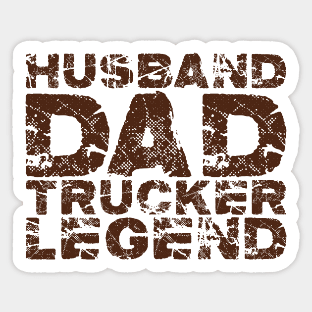 Husband Dad Trucker Legend #1 Sticker by aifuntime